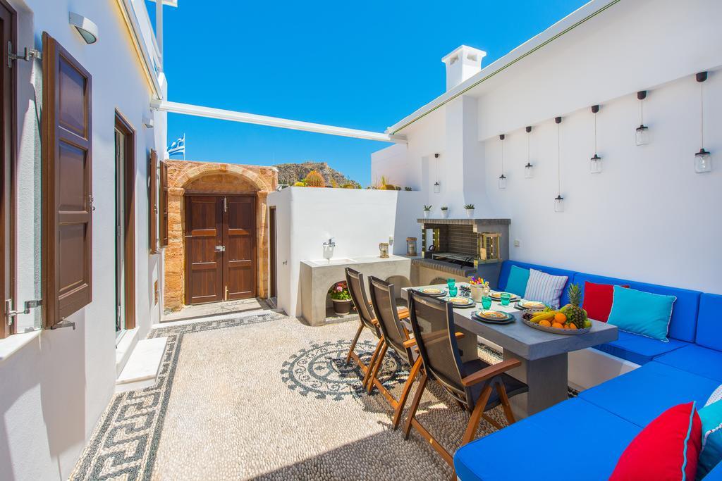 Lindos Allure Villa With Jacuzzi And Acropolis View!!! الغرفة الصورة