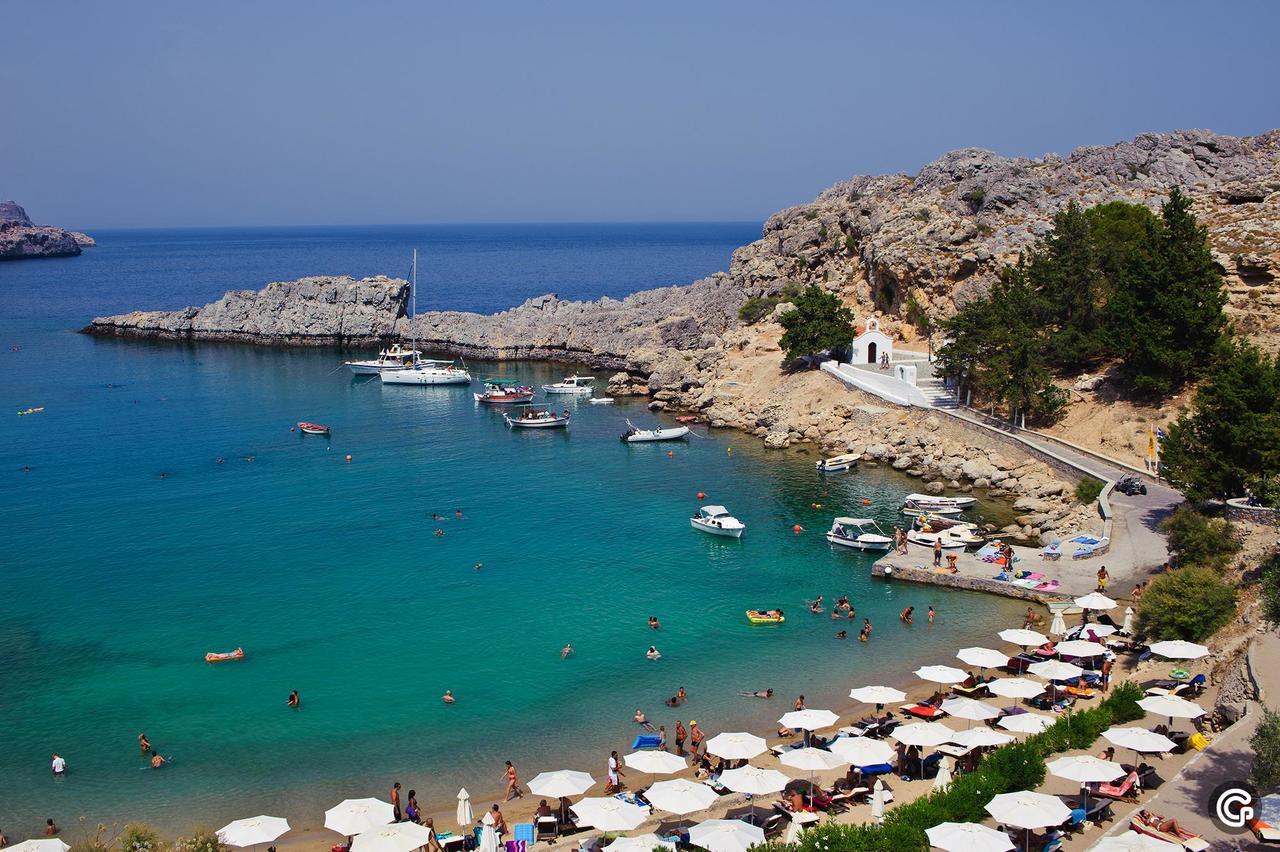 Lindos Allure Villa With Jacuzzi And Acropolis View!!! المظهر الخارجي الصورة