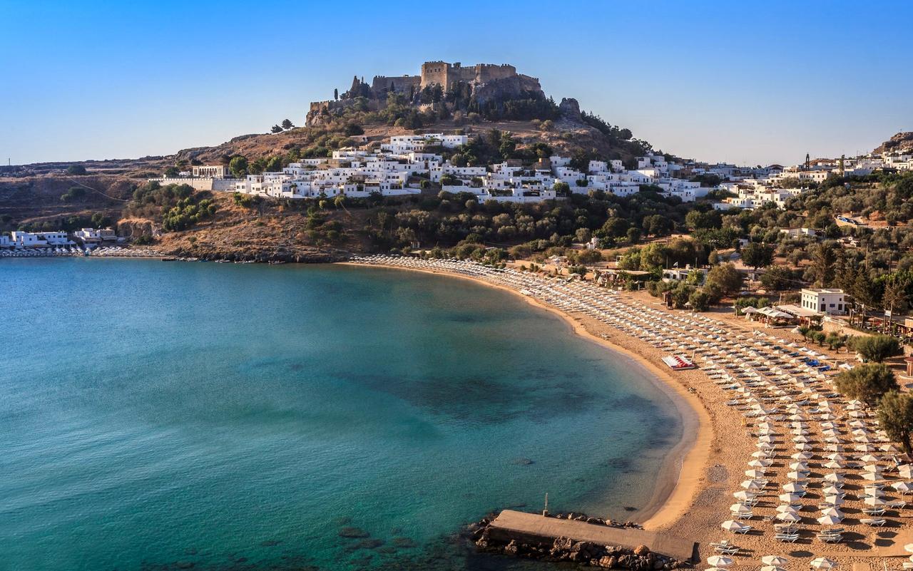 Lindos Allure Villa With Jacuzzi And Acropolis View!!! المظهر الخارجي الصورة